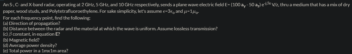 An S - , C - and X - band radar, operating at 2