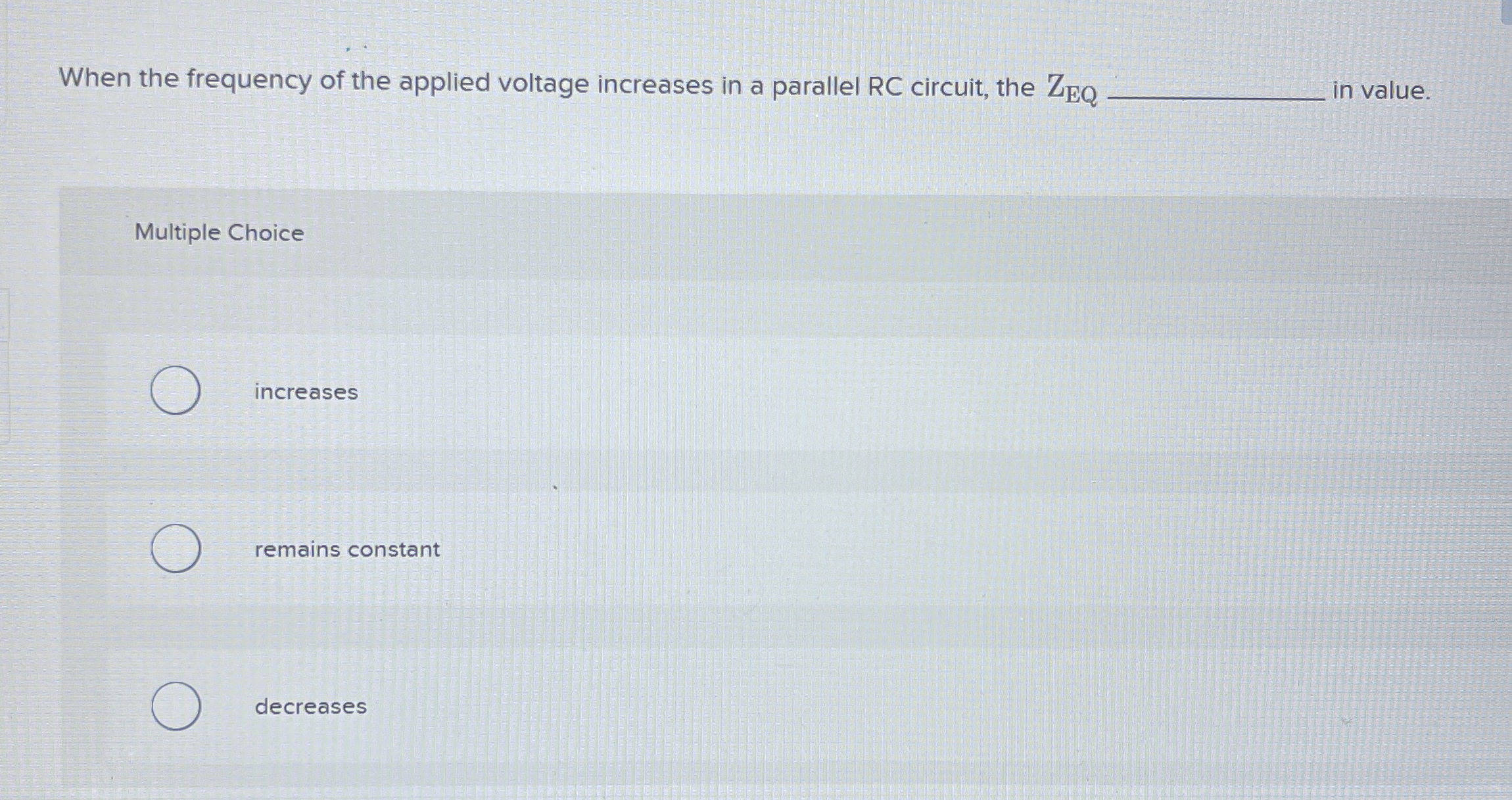 When the frequency of the applied voltage