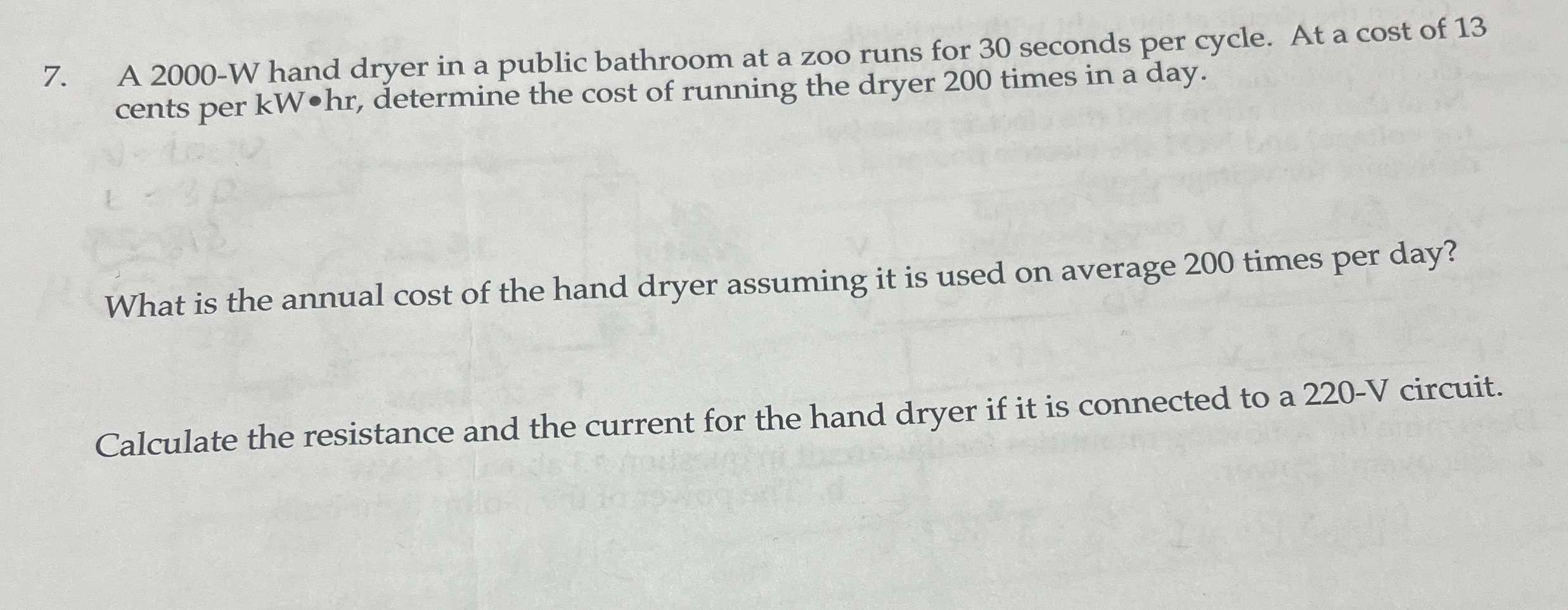 A 2 0 0 0 - W hand dryer in a public bathroom at