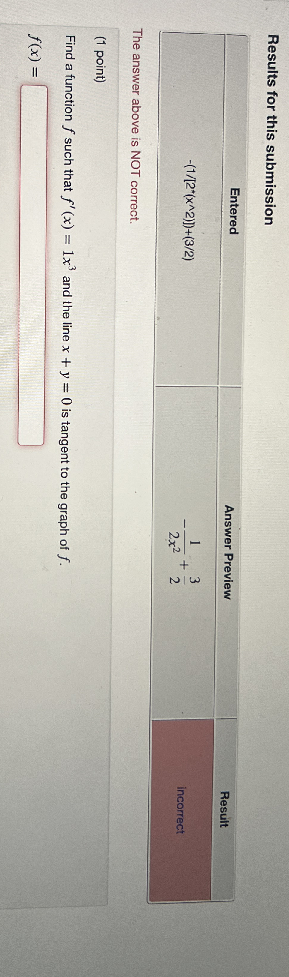 Results for this submission \ table [ [ Entered ,