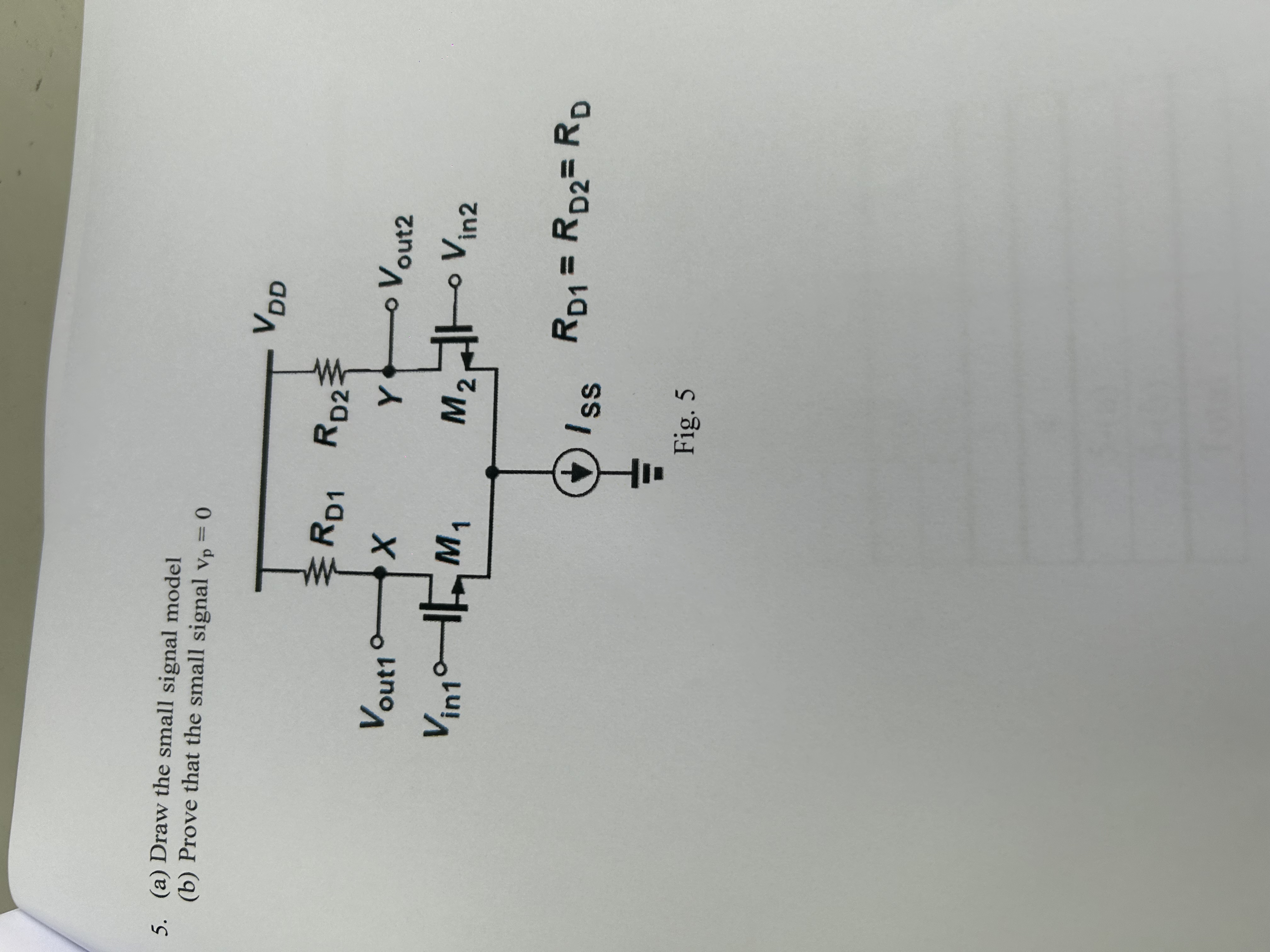 ( a ) Draw the small signal model ( b ) Prove