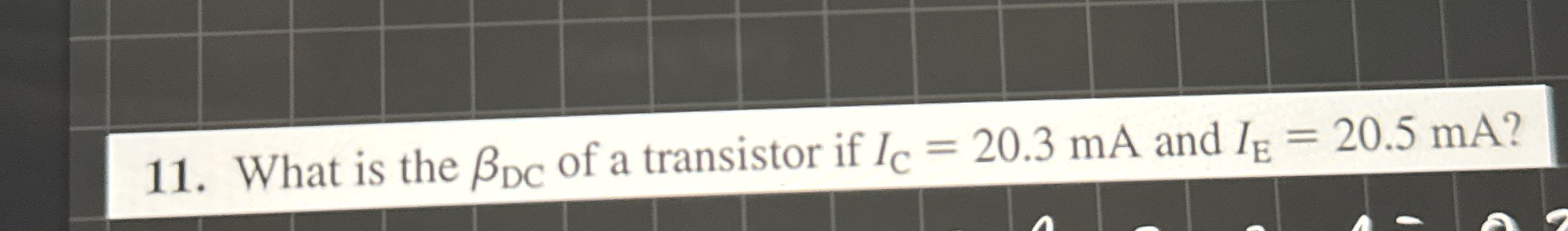 What is the D C of a transistor if I C = 2 0 . 3