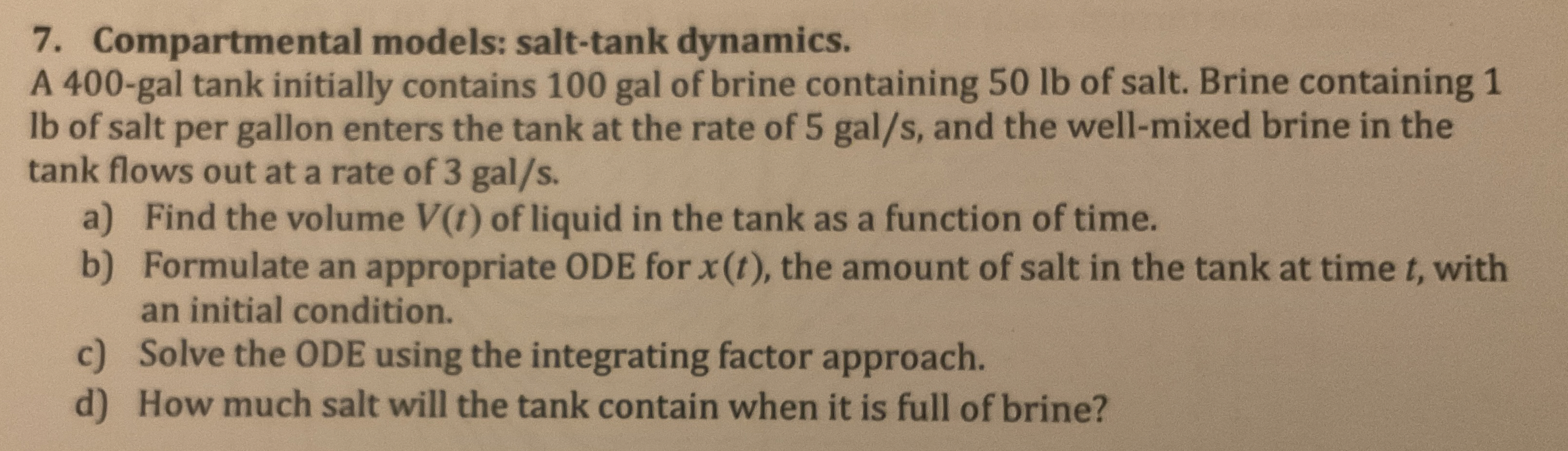 Differential Equations ( 7 ) Compartmental