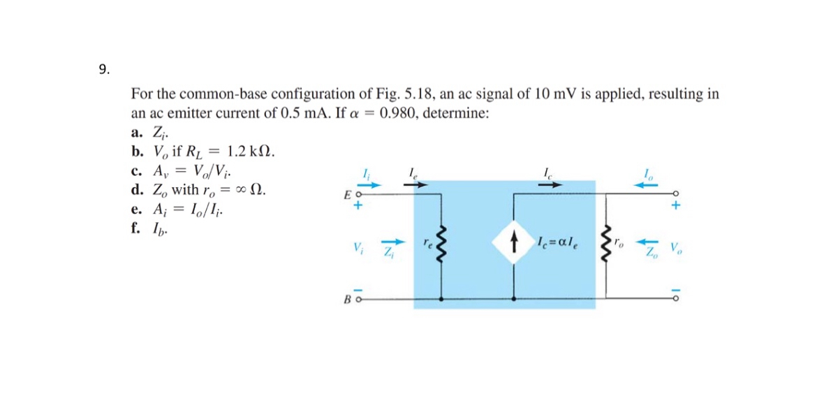 For the common - base configuration of Fig. 5 . 1