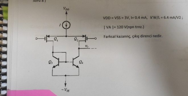 V D D = V S S = 3 V , 1 = 0 . 4 m A ; k ' W L = 6