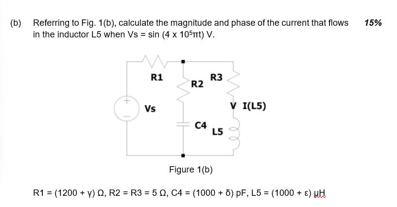 ( b ) Referring to Fig. 1 ( b ) , calculate the