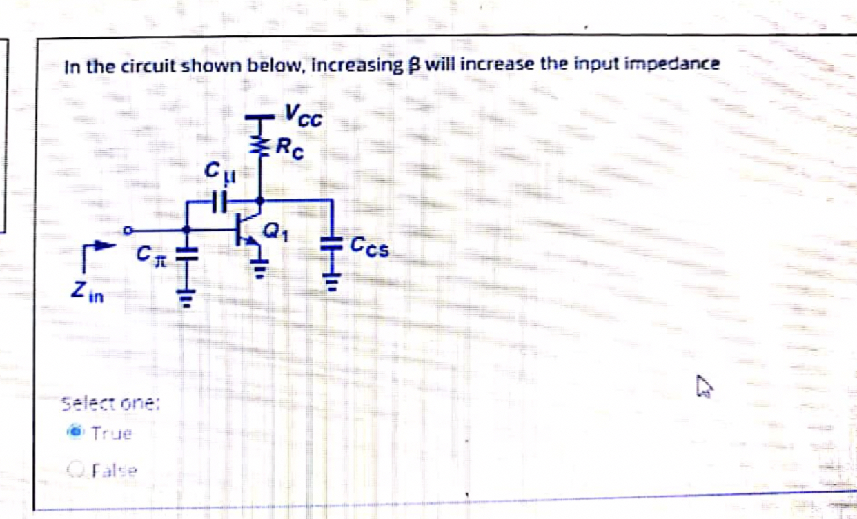 In the circuit shown below, increasing will