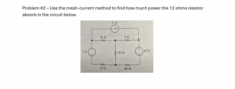 Problem # 2 - Use the mesh - current method to