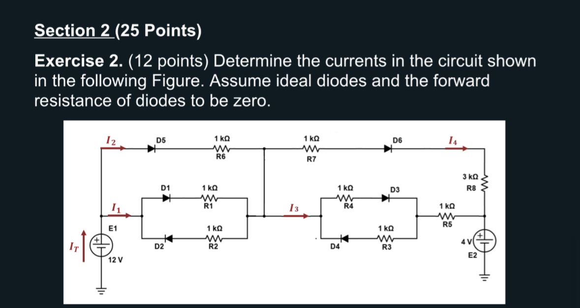 Section 2 ( 2 5 Points ) Exercise 2 . ( 1 2