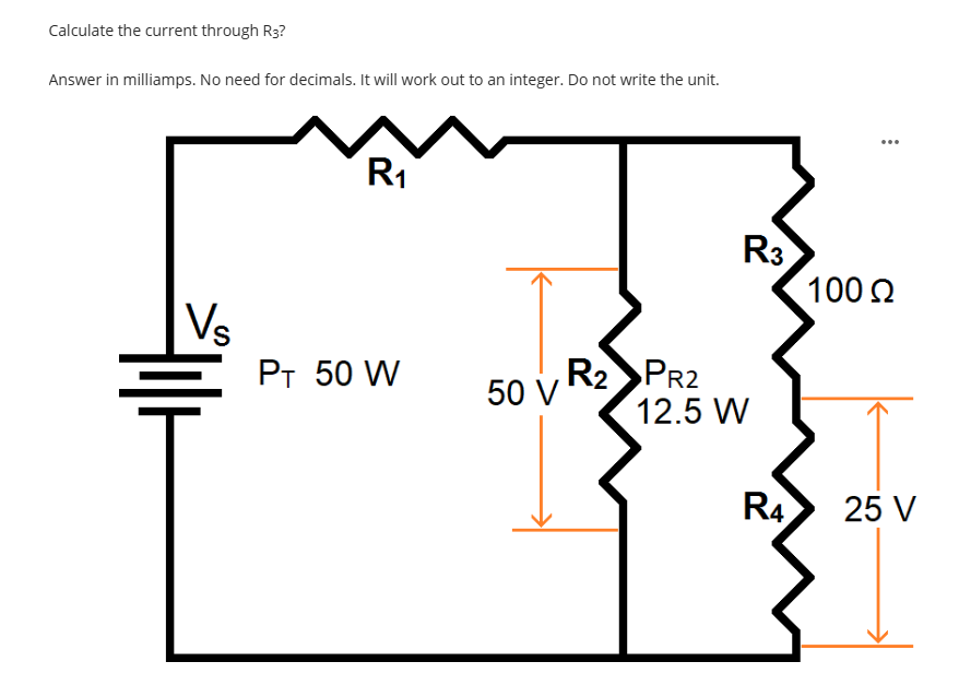 Calculate the current through \ ( \ mathrm { R }