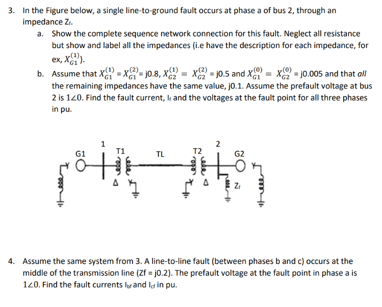 In the Figure below, a single line - to - ground