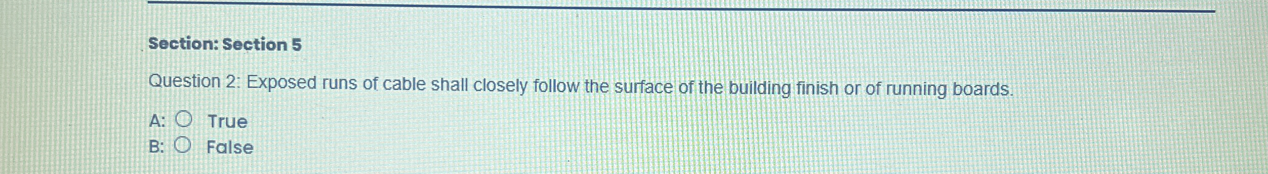 Section: Section 5 Question 2 : Exposed runs of