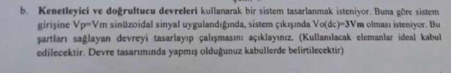 Kenetleyici ve dorultucu devreleri kullanarak bir
