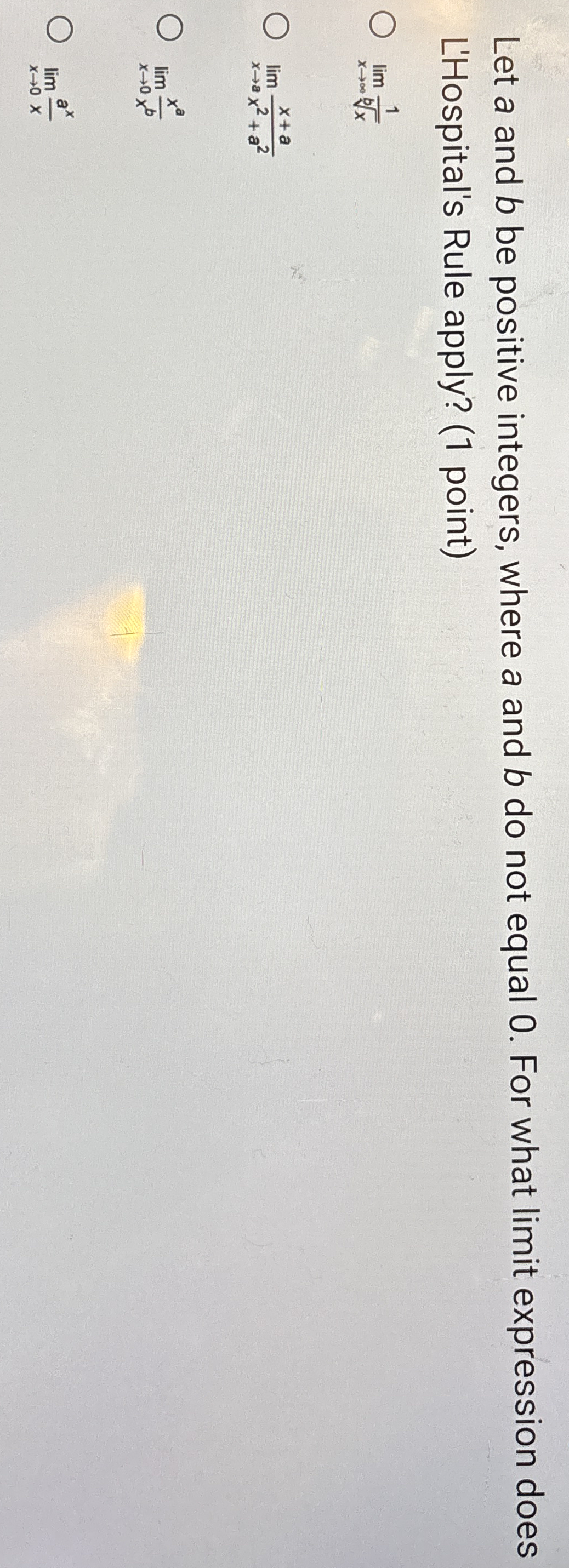 Let a and b be positive integers, where a and b