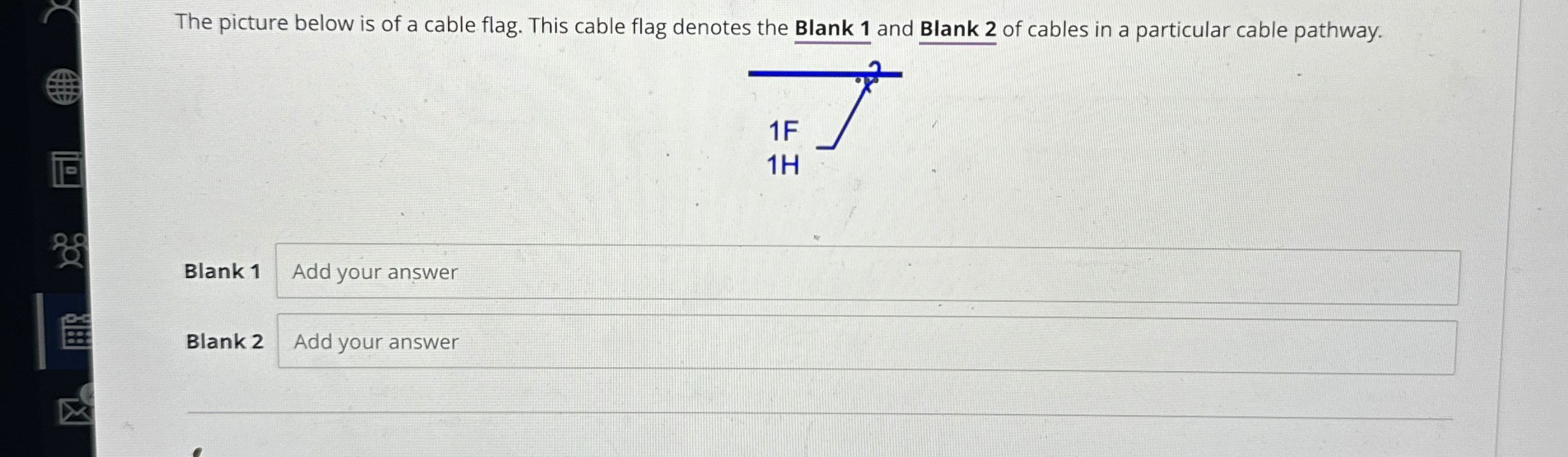 The picture below is of a cable flag. This cable