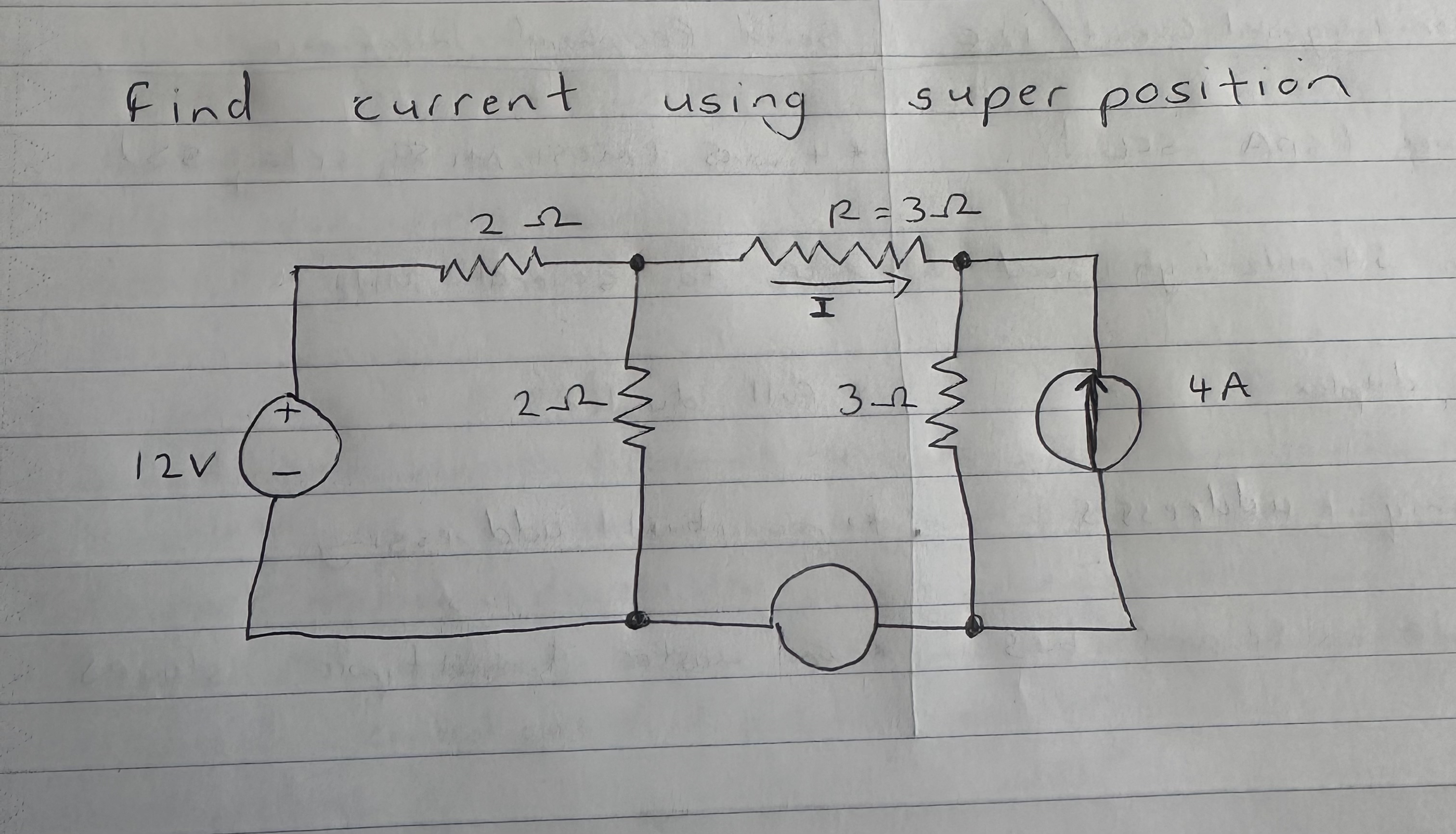 Can you please help me solve this: Find current