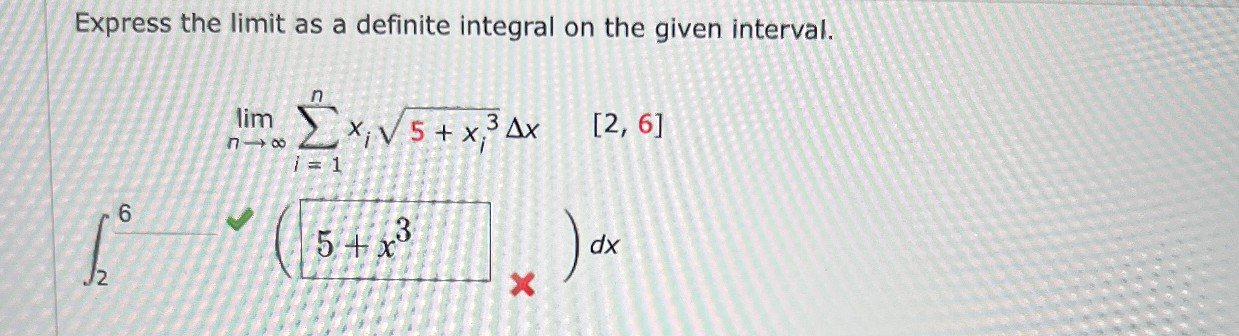 Express the limit as a definite integral on the