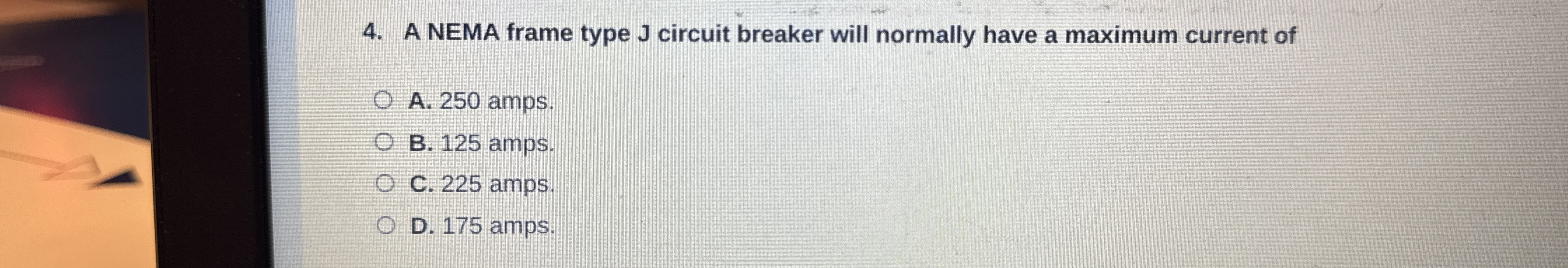 A NEMA frame type J circuit breaker will normally