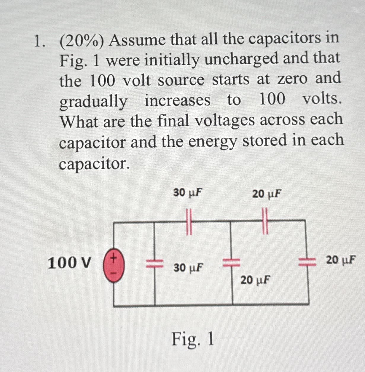 ( 2 0 % ) Assume that all the capacitors in Fig.
