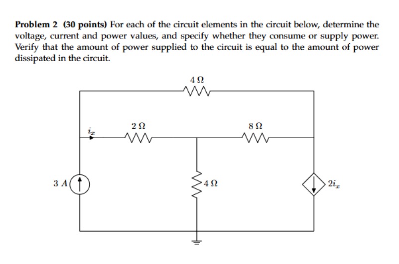 Problem 2 ( 3 0 points ) For each of the circuit