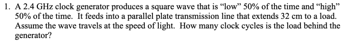 A 2 . 4 GHz clock generator produces a square