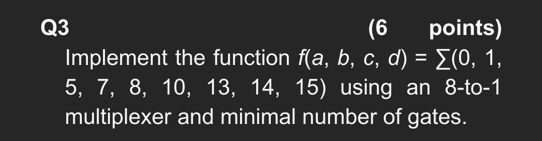 Q 3 ( 6 points ) Implement the function , 5 , 7 ,