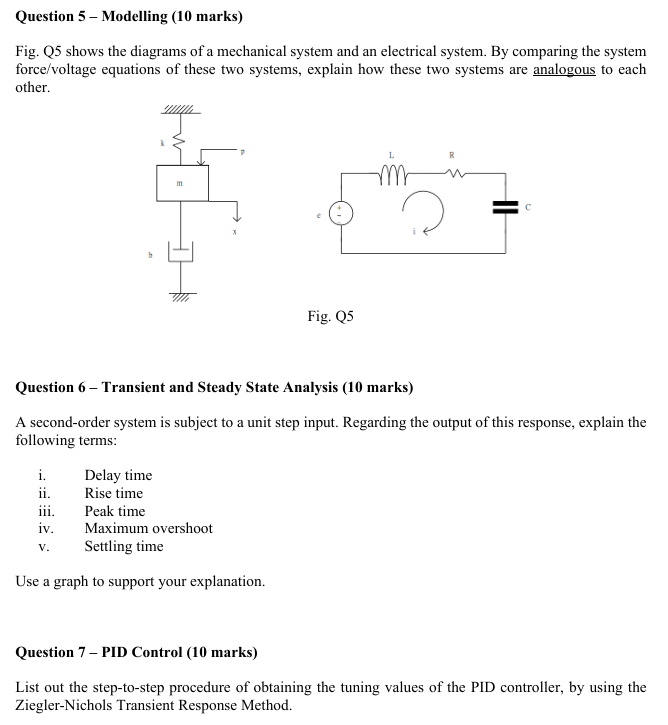 Question 5 - Modelling ( 1 0 marks ) Fig. Q 5