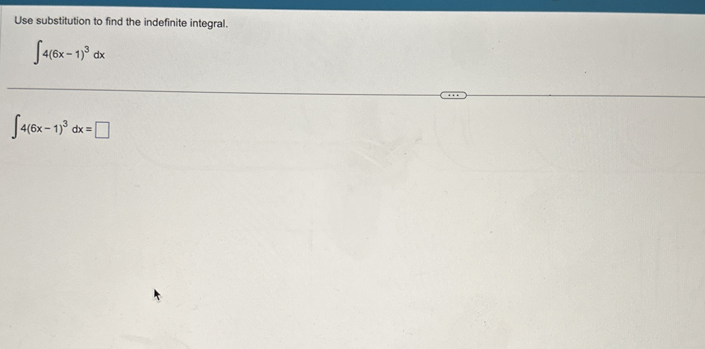 Use substitution to find the indefinite integral.