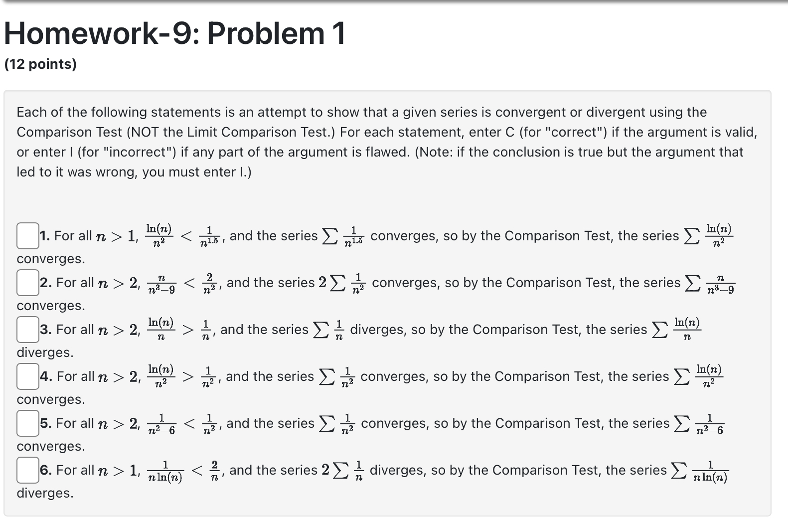 Homework - 9 : Problem 1 ( 1 2 points ) Each of