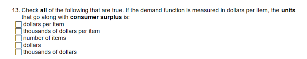 1 3 . Check all of the following that are true.
