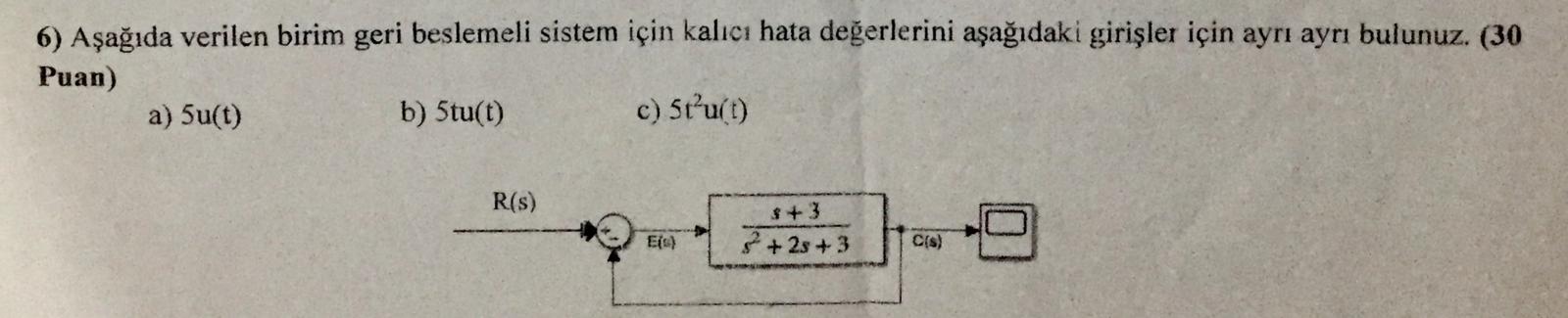 This question is from the automatic control