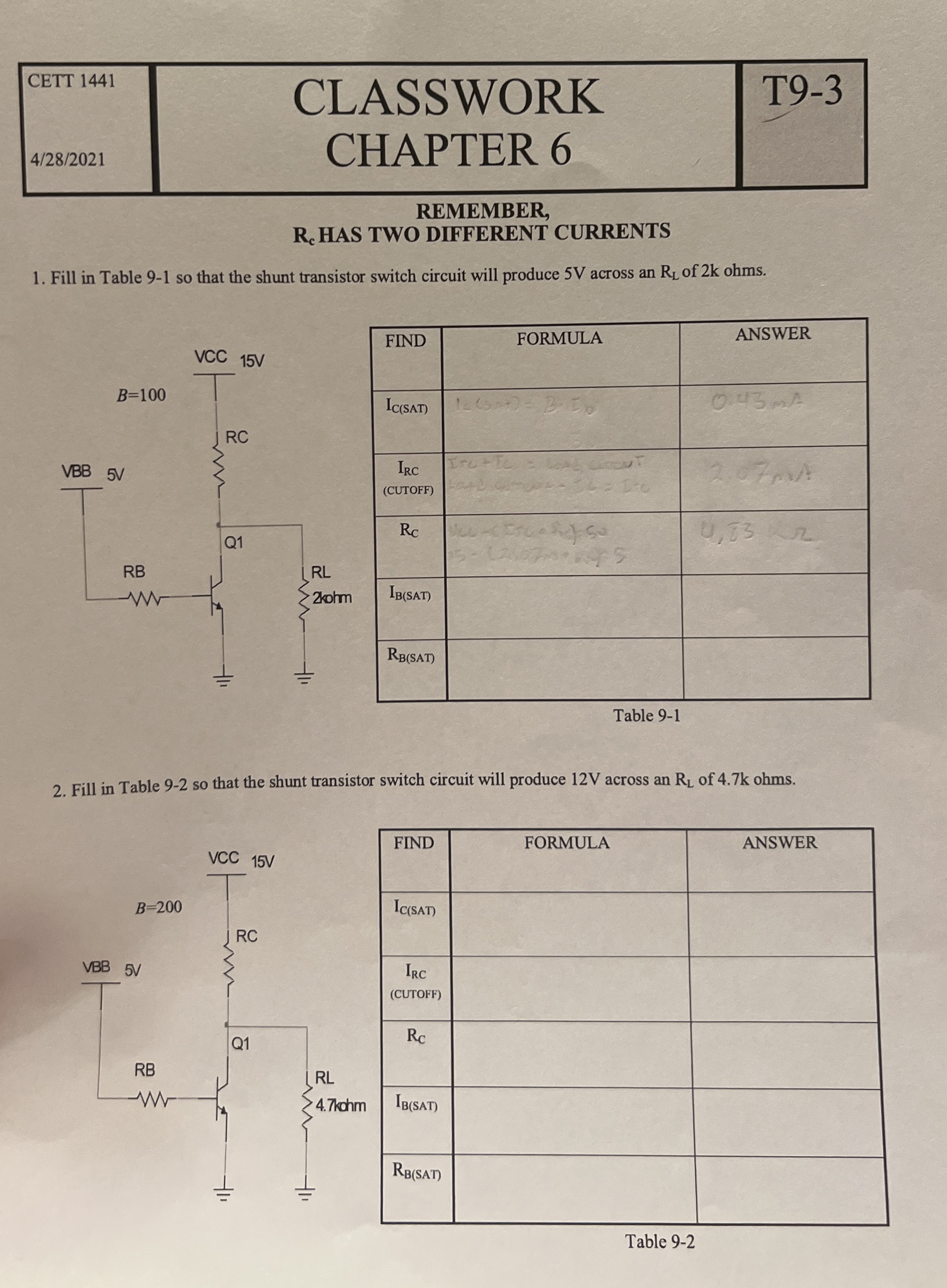 CETT 1 4 4 1 4 / 2 8 / 2 0 2 1 CLASSWORK CHAPTER