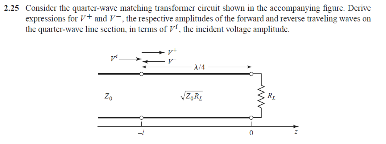 2 . 2 5 Consider the quarter - wave matching