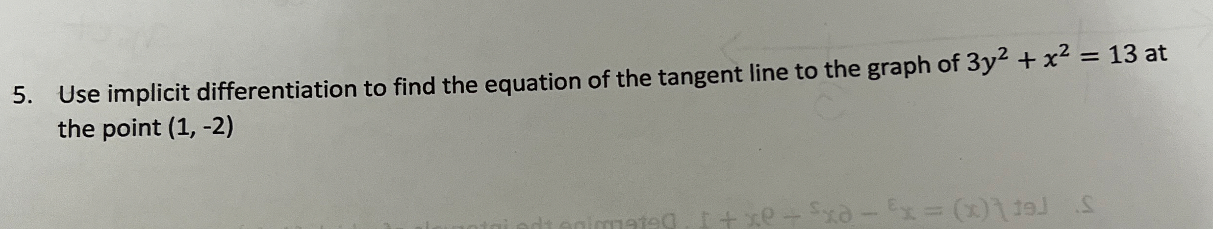 Use implicit differentiation to find the equation