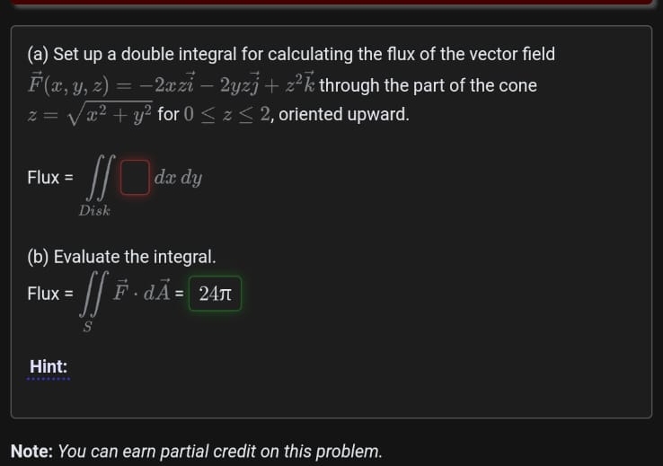 ( a ) Set up a double integral for calculating