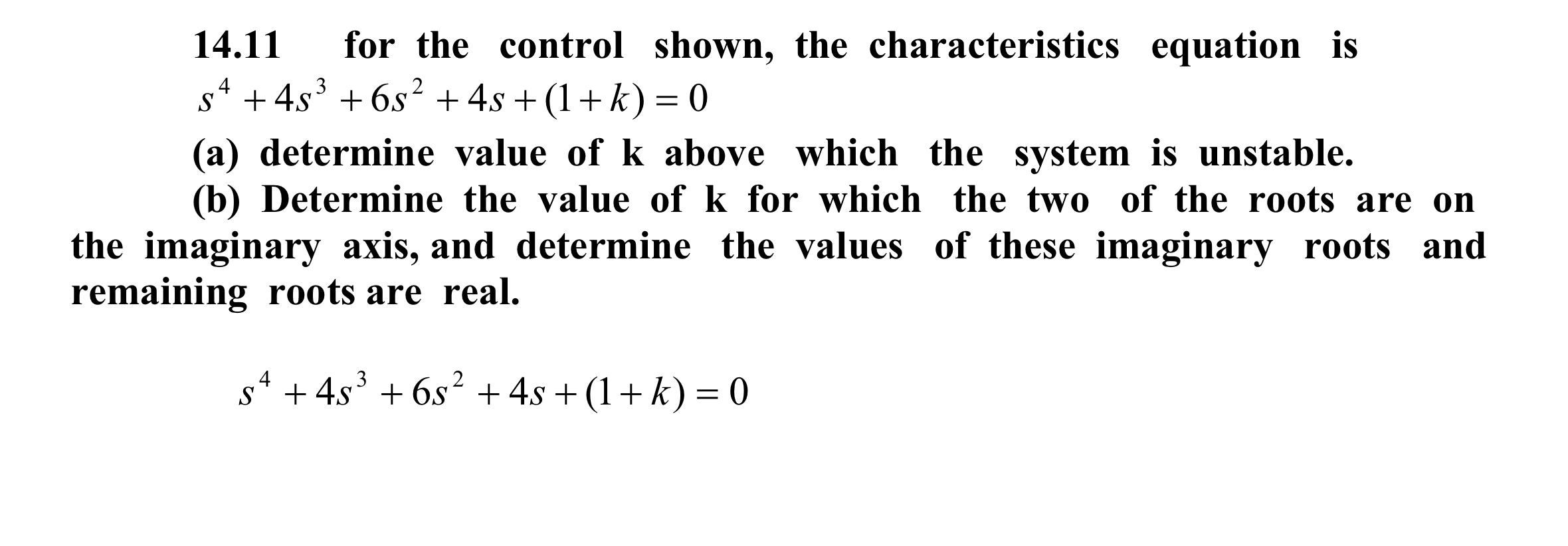 1 4 . 1 1 for the control shown, the