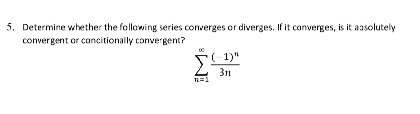 Determine whether the following series converges