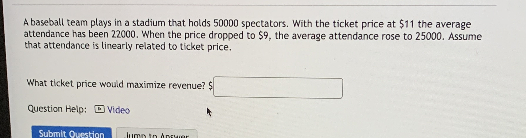 A baseball team plays in a stadium that holds 5 0