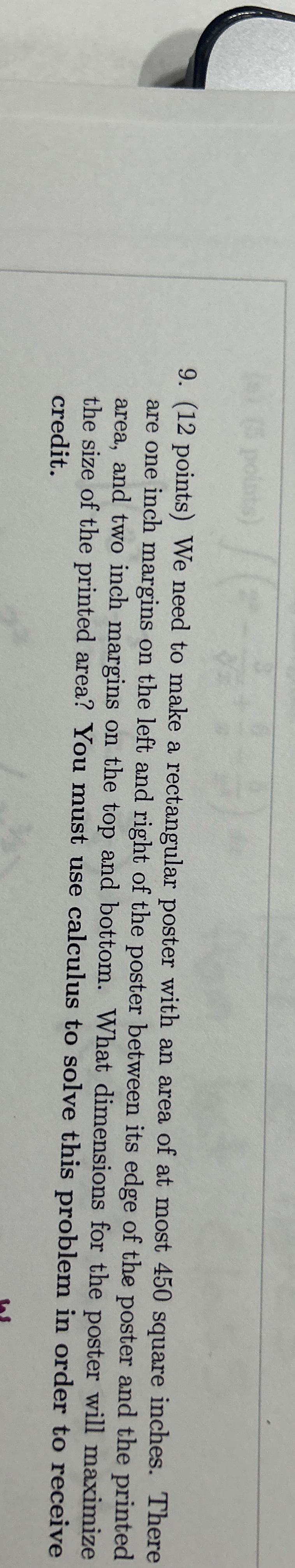 ( 1 2 points ) We need to make a rectangular