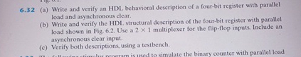 ( a ) Write and verify an HDL behavioral
