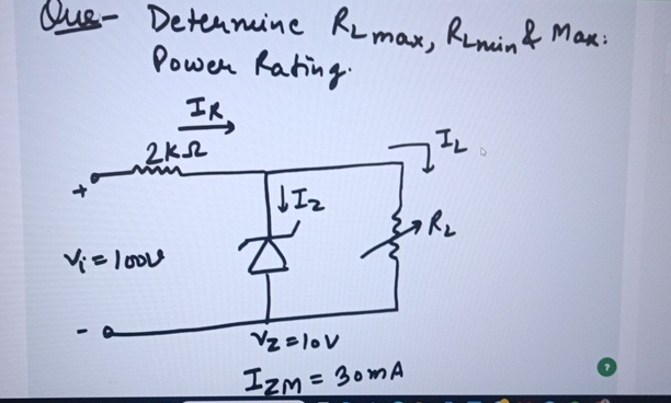 Que - Determinc R L m a x , R L m i n & Max: