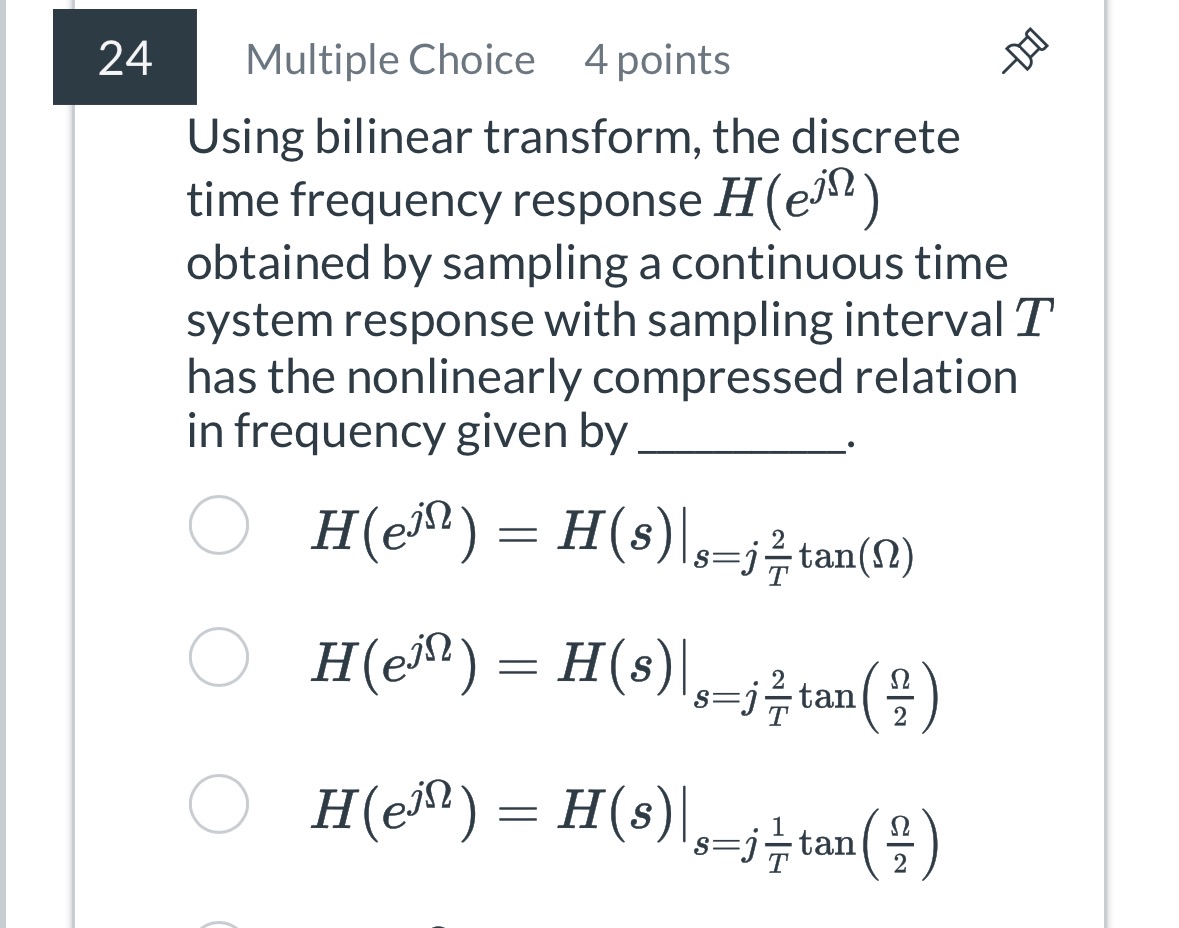 2 4 Multiple Choice 4 points Using bilinear