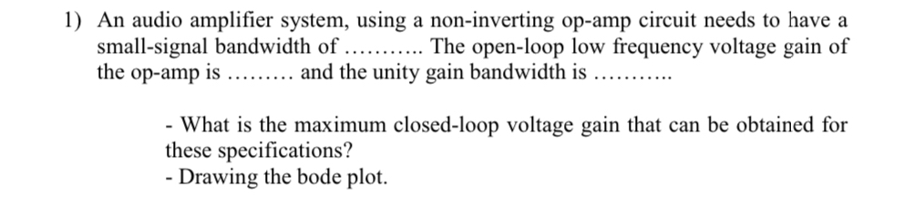 An audio amplifier system, using a non -