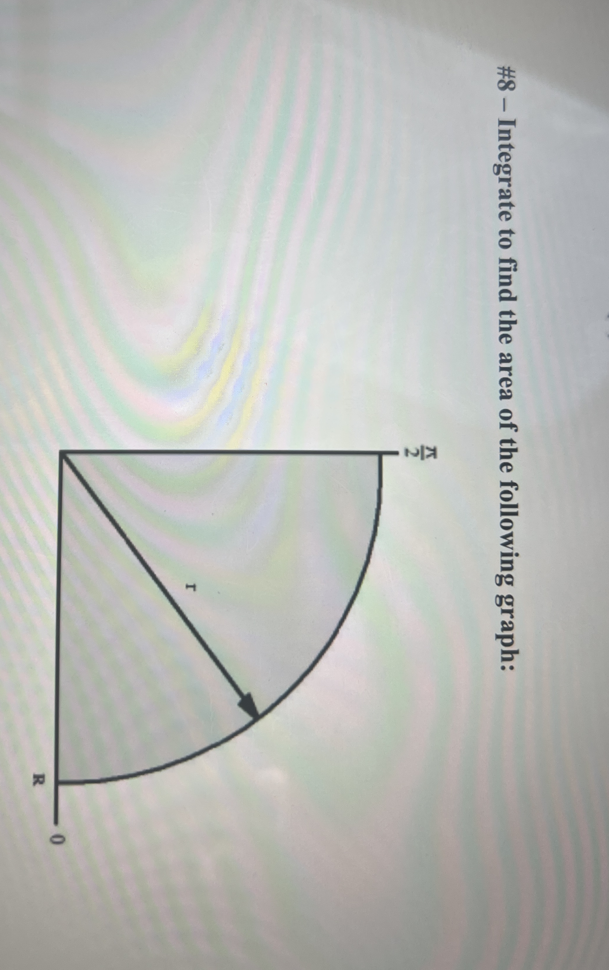# 8 - Integrate to find the area of the following