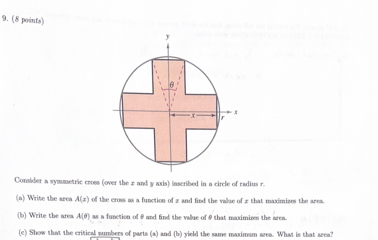 ( 8 points ) Consider a symmetric cross ( over