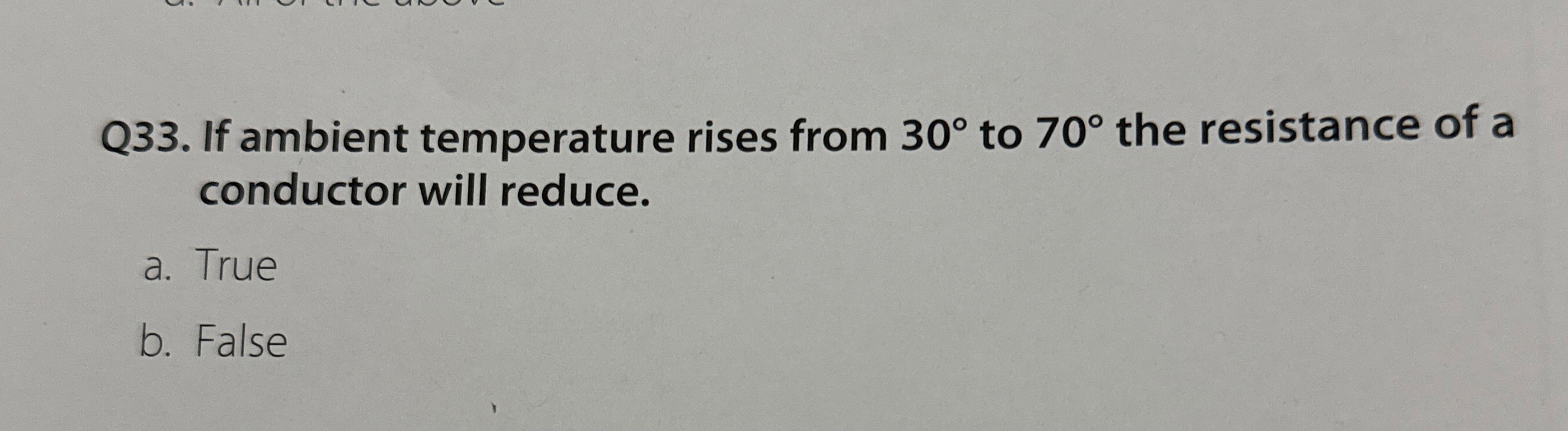 Q 3 3 . If ambient temperature rises from 3 0 to