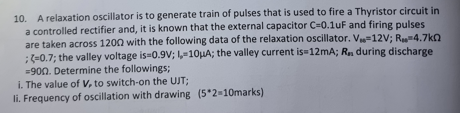 A relaxation oscillator is to generate train of