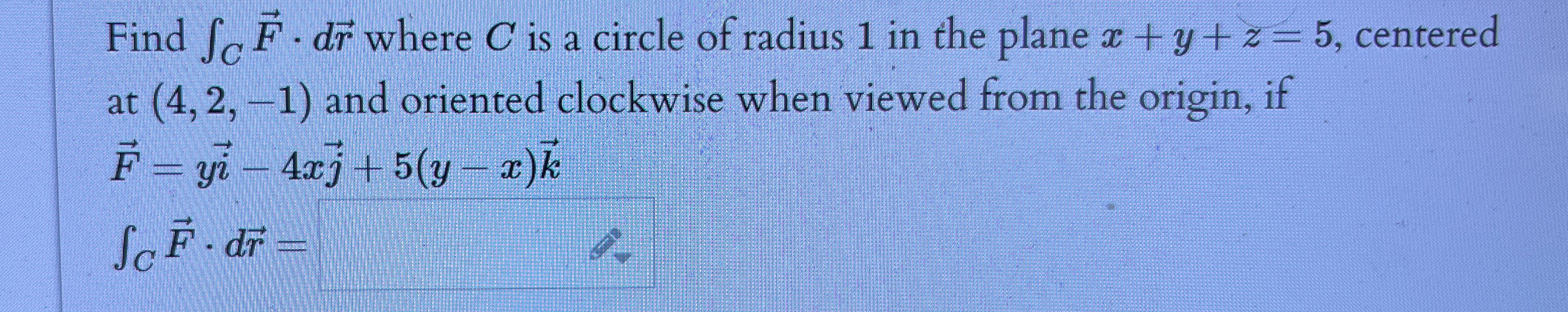 Find C vec ( F ) * d v e c ( r ) where C is a