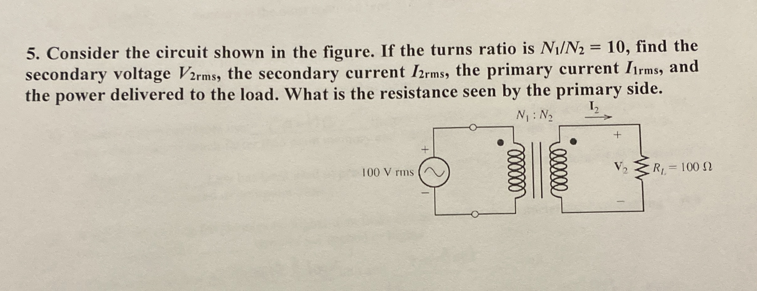 Consider the circuit shown in the figure. If the