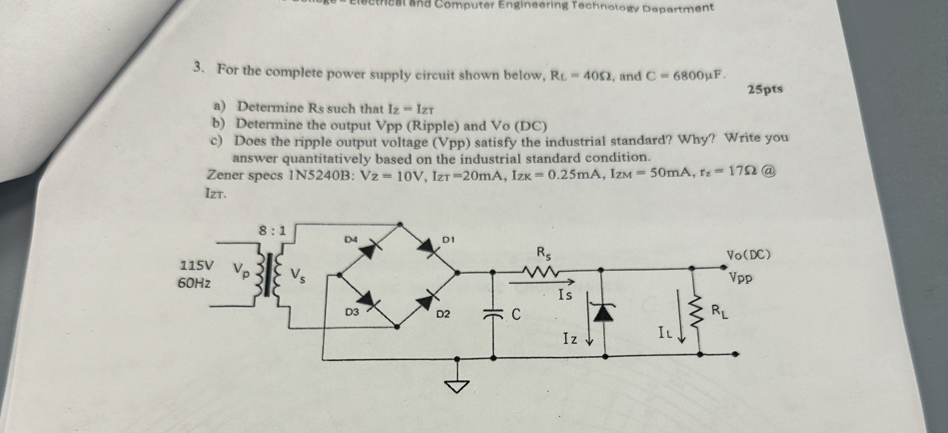 For the complete power supply circuit shown